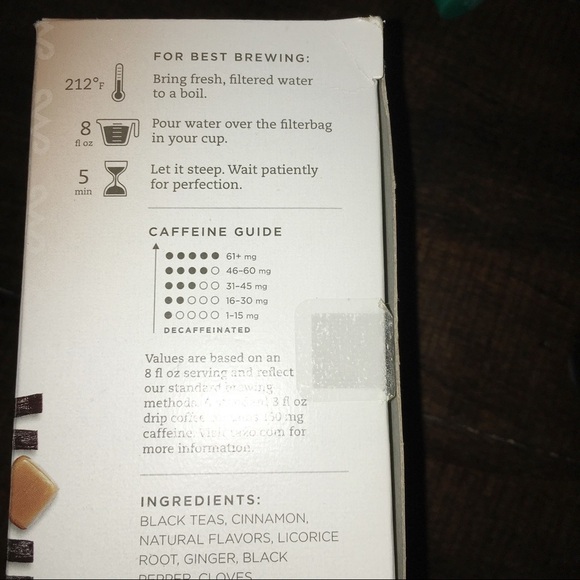 Starbucks Tazo chai & cocoa mint mate hot teas - Picture 2 of 4